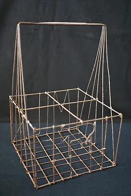 Vintage Mid Century Wire 4 Hole Milk Bottle Carrier • $29.99