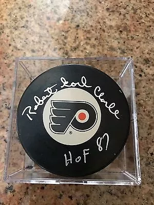 Bobby Clarke Autographed Philadelphia Flyers Puck Signed Robert Earle  W/coa  • $114.99