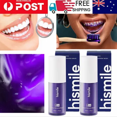 $11.26 • Buy Hismile V34 Colour Corrector Teeth Whitening Tooth Stain Removal Foam Toothpaste