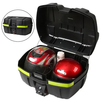 52L Motorcycle Scooter Rear Trunk Box Luggage Storage Tail Case With Bracket USA • $75.59