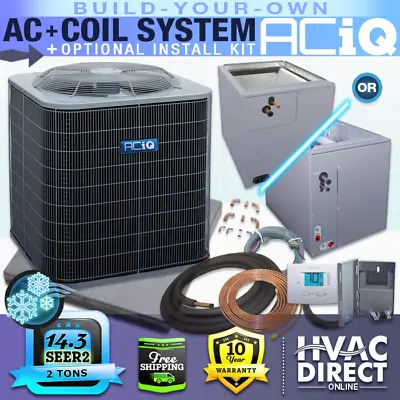 2 Ton 14.3 SEER2 ACiQ Air Conditioning Condenser & Evaporator Coil AC System • $2360.75