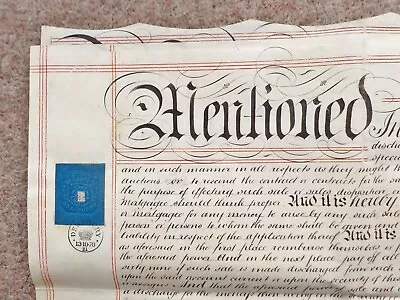 1870 Savile Town Dewsbury Yorkshire Vellum Deed Indenture Mill And Machinery • £50