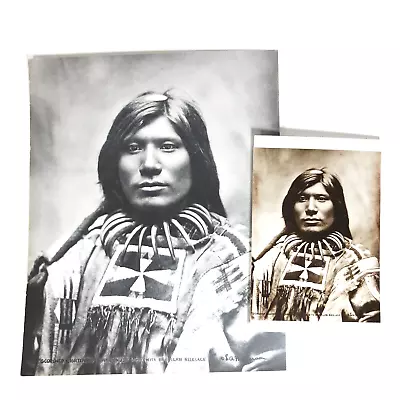 Coffrin Reprint Of Native American Portrait Photograph L.A. Huffman + Postcard • $114.75