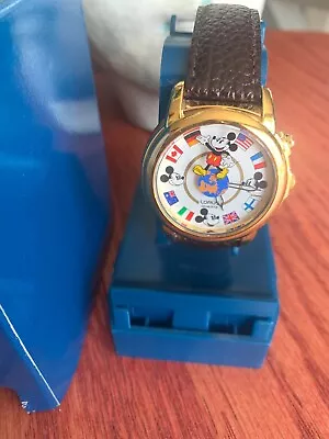 LORUS Vintage Disney Mickey Mouse World Flags Musical Watch *need A Battery* • $200