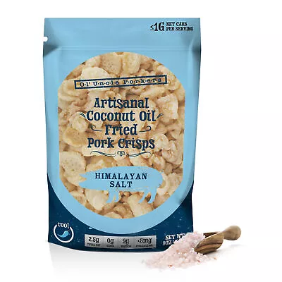 Keto Friendly Pork Rinds (Himalayan Pink Salt 8oz Bag) • $14.99