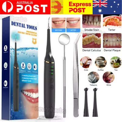 Electric Ultrasonic Dental Calculus Remover Tartar Scaler Scraper Tooth Cleaner • $24.45