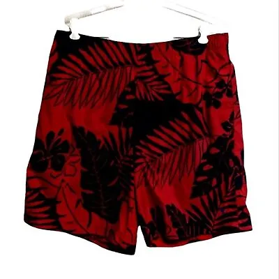 Polo Swim Trunks Men XL Sport Ralph Lauren Botanical X-Large Red Navy • $15