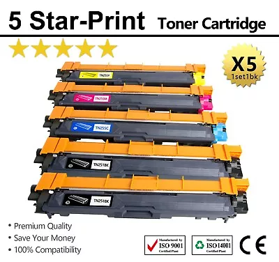 5x Toner TN251 TN255 For Brother MFC-9140CDN MFC-9335CDW MFC-9340CDW HL-3150CDN • $89.99