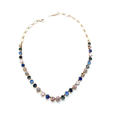 Mariana Necklace Gorgeous In Blues White Opal & Champagne Austrian Crystals ... • $239