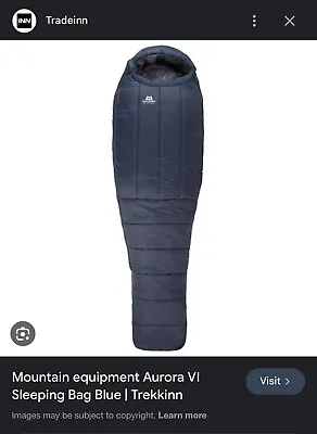 Mountain Equipment Aurora VI Sleeping Bag. Blue Regular Left Zip • £120