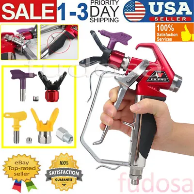 Airless Spray Gun 538020 RX-Pro Red Series W/ 517 Tip & Guard Titan 0538020 NEW • $48.99