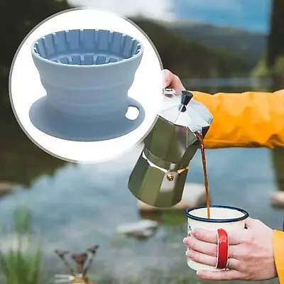 Collapsible Silicone Coffee Dripper Cone Silicone Coffee Filter Holder For • £12.78