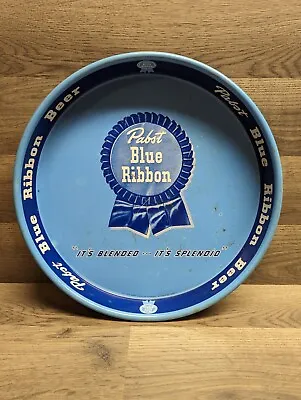 Vintage Pabst Blue Ribbon Beer Metal Serving Tray 13   Its Blended...  • $34.99