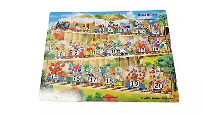 $12.95 • Buy Melissa & Doug Wood Jigsaw Puzzle Number Train #114 Pegged 21 Pieces 8737 