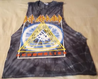 Def Leppard Adrenalize Album Cover Vintage Style Mens Tie Dye Tank Top Size M • $7.95