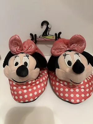 Little Girls  Disney Minnie Mouse  Slippers Size M 7/8 • $7