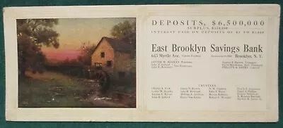 Estate Sale ~ Vintage Advertising Ink Blotter -East Brooklyn Savings Bank - NY • $3