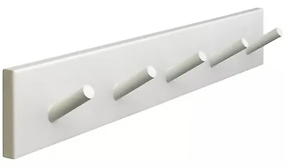 Argos Home 5 Peg Hooks Wall Mounted Metal W50 X H8 X D6.8cm - White • £11.99