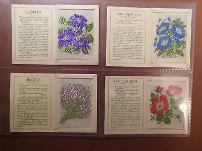 KENSITAS SILK FLOWERS 2nd Series Medium Collection Of 4 Silks 1935 • £5