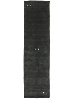 Plush Modern Runner Rug Gabbeh 3X8 Charcoal Tribal Contemporary Decor Carpet • $174.37