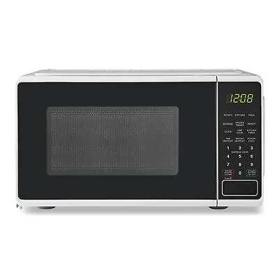 0.7 Cu Ft Capacity Countertop Microwave Oven White 700 Watt Child-safe Lockout • $55