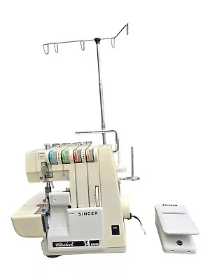 Singer Ultralock 14U64A Overstitch Serger Sewing Machine 4 Thread W/Pedal Tested • $119.99