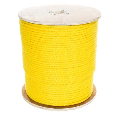 GOLBERG Twisted Polypropylene Rope 1/4  5/16  3/8  1/2  5/8  3/4  In Yellow • $7.99