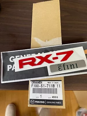 Genuine MAZDA OEM RX-7 FD3S Efini RED Rear Badge Emblem Sticker F100-51-711B11 • $77