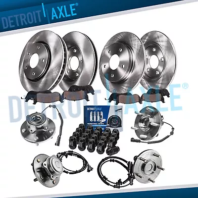 $360.54 • Buy Front Rear Brake Rotors Pads Wheel Hubs W/20pc Lug Nuts For Grand Caravan Routan