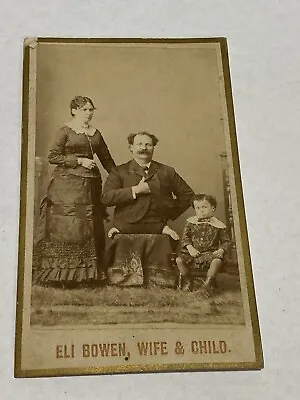 Vtg 1880’s Eli Bowen Wife & Child CDV Photo Legless Wonder Sideshow Circus  • $149.09