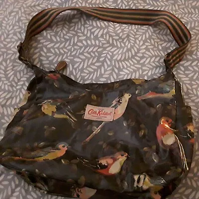 Lovely Cath Kidston Medium Day Bag. Black Oilcloth British Bird Print Bag.  • £10.50