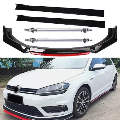 $49.99 • Buy For Volkswagen VW Golf GTI Jetta MK5 MK6 MK7 Front Bumper Lip Splitter Spoiler