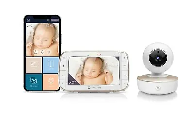 Motorola VM855 Connect 5 Inch Portable Wi-Fi Video Baby Monitor With Crib Mount • $249