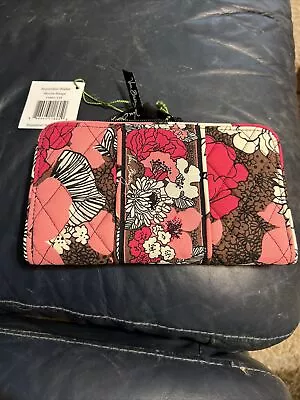 Vera Bradley ACCORDION WALLET Full Size NEW With Tags Mocha Rouge • $24