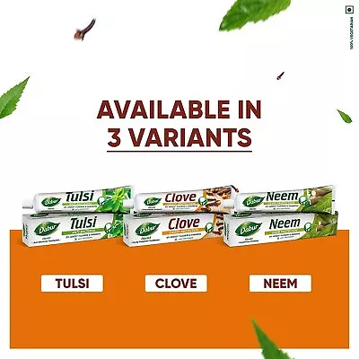 £4.79 • Buy Dabur Herbal Herb'l Ayurvedic Tulsi Clove Neem Toothpaste Cavity Germ Protection