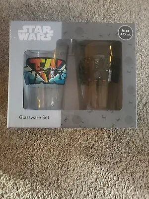 New  Star Wars Glassware Set Of 2 Glasses The Empire Strikes Back 16 Oz • $15.99