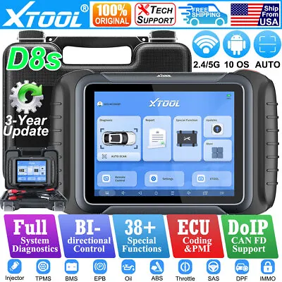 XTOOL D8S Auto All System Diagnostic Bidirectional Scanner Key Programming DoIP • $699