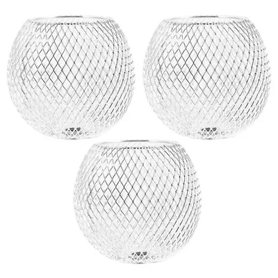 3 Pcs Lampshade Metal Small Shades Chandelier Light Ceiling Glass Cover • £8.85