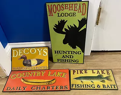 Up North Cabin Sign Decor Hunting And Fishing Lot Moosehead Lodge Decoys Lake • $29.99