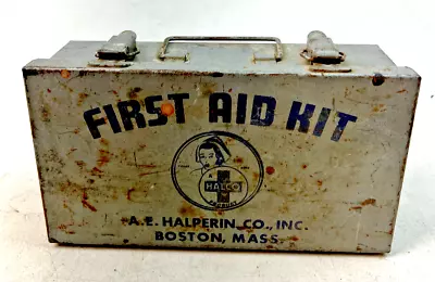 Vintage A.E. Halperin Co. Inc. Metal First Aid Kit • $9.99