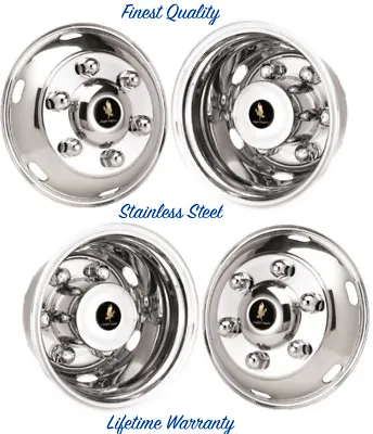 16  Isuzu 6 Lug Stainless Steel Dual Wheel Simulators Rim Liner Hubcap Covers © • $295.29
