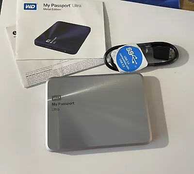 WD 1TB Silver My Passport Ultra Metal Edition External HD NO BOX BUT NEW SEE PIC • $89.99