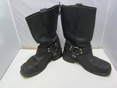 Box#30 Milwaukee Boots Mens SZ 9EE Classic Harness Motorcycle Rear Zipper MB410 • $32