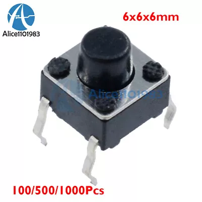 100/500/1000Pcs Micro Switch PCB Momentary Tactile Tact Switch Button 6x6x6mm • $1.74