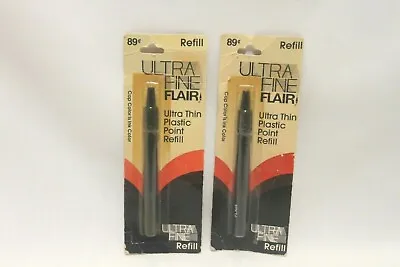 (2) NOS Vintage Ultra Fine FLAIR Pen Refills BLACK • $12.99