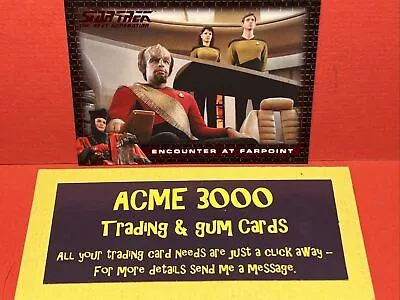 Star Trek TNG Archives & Inscriptions ENCOUNTER AT FARPOINT - Insert Card E11 • $6.32