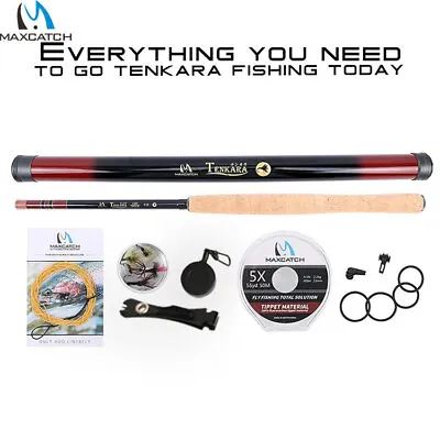 Maxcatch Tenkara Rod Combo Complete Kit 10/11/12/13ft 7:3 Action Fly Fishing Rod • $70