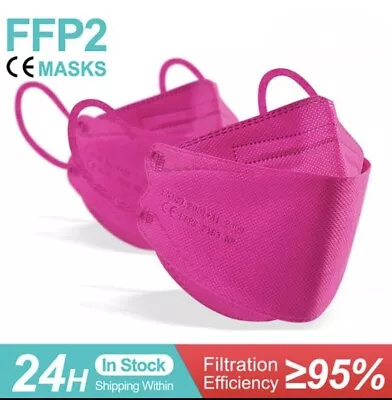 FFP2 KN 95 Mask FUSHIA X10 • $26