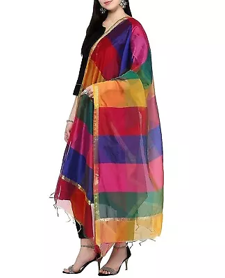 Chiffon Dupatta For Women Indian Stole Multi Colour Scarf Party Wear Chunni Wrap • $40.54