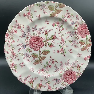 Johnson Brothers Bros Rose Chintz Pink 10” Dinner Plate(s) England Pink White(16 • $15